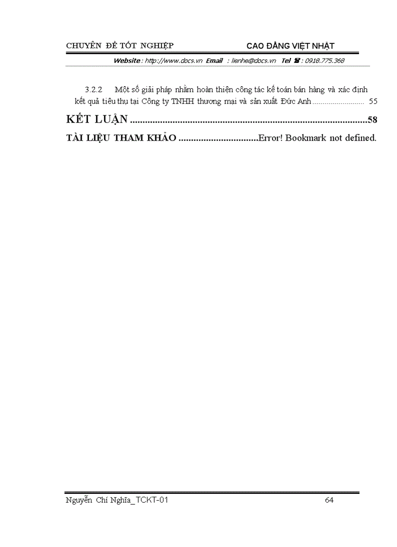 image for page Hoàn thiện công tác kế toán bán hàng và xác định kết quả tiêu thụ tại công ty tnhh thương mại và sản xuất đức anh