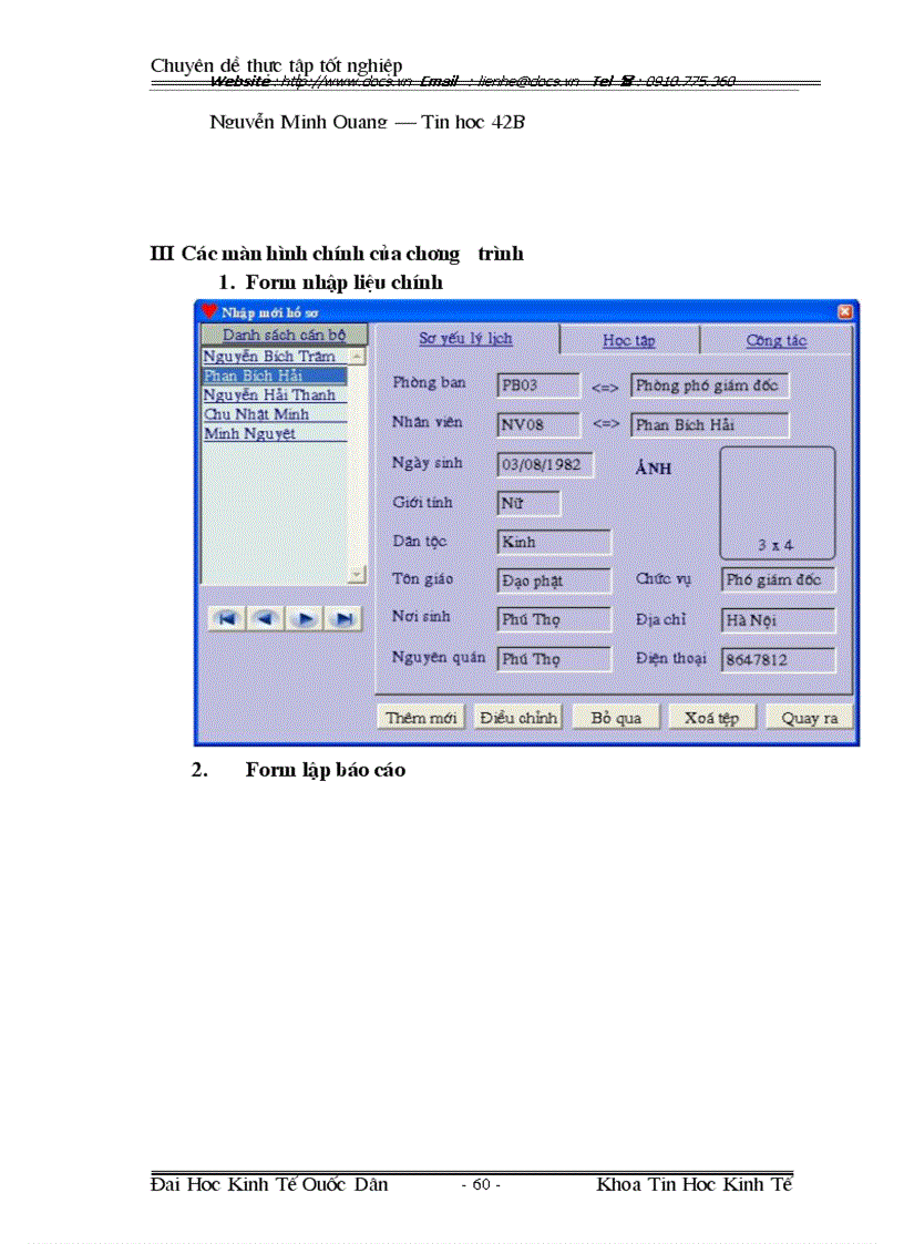 image for page Phân tích thiết kế hệ thống thông tin quản lý nhân sự