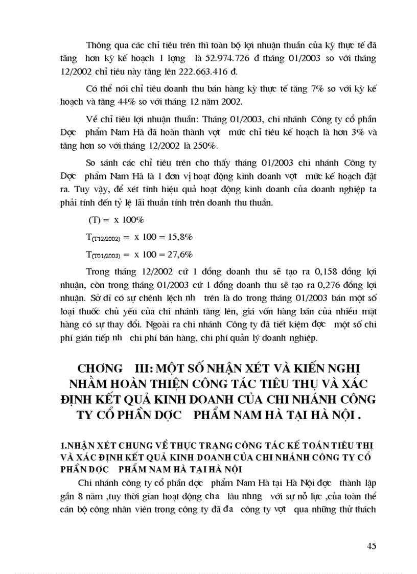 image for page Hoàn thiện công tác tiêu thụ và xác định kết quả kinh doanh của chi nhánh công ty cổ phần dược phẩm Nam Hà tại Hà Nội