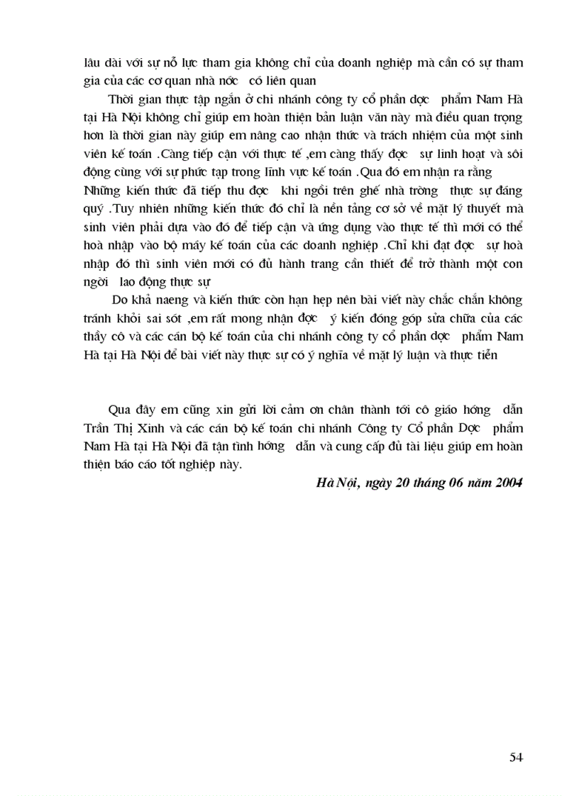 image for page Hoàn thiện công tác tiêu thụ và xác định kết quả kinh doanh của chi nhánh công ty cổ phần dược phẩm Nam Hà tại Hà Nội