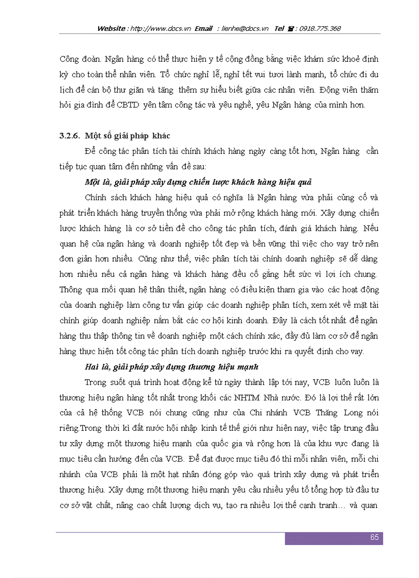 image for page Nâng cao chất lượng phân tích tài chính doanh nghiệp trong cho vay tại Ngân hàng Ngoại Thương Việt Nam chi nhánh Thăng Long