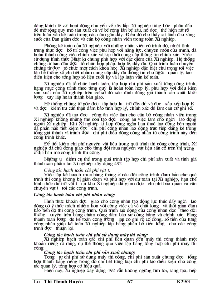 image for page Công tác hạch toán chi phí sản xuất và tính giá thành sản phẩm tại xí nghiệp xây dựng 492