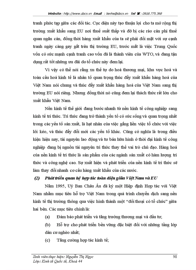 image for page Hoạt động xúc tiến xuất khẩu hàng hoá của Việt Nam sang thị trường EU