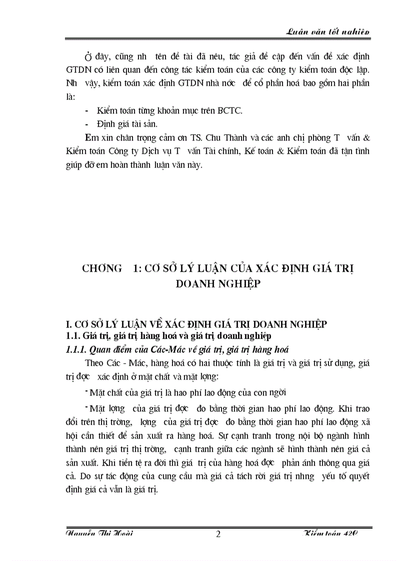 Phương hướng giải quyết và giải pháp hoàn thiện đổi mới công tác xác định giá trị DNNN để Cổ phần hoá tại AASC