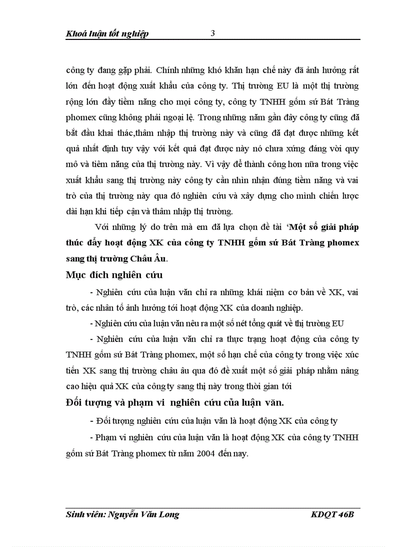 image for page Một số giải pháp thúc đẩy hoạt động XK của công ty TNHH gốm sứ Bát Tràng phomex sang thị trường Châu Âu