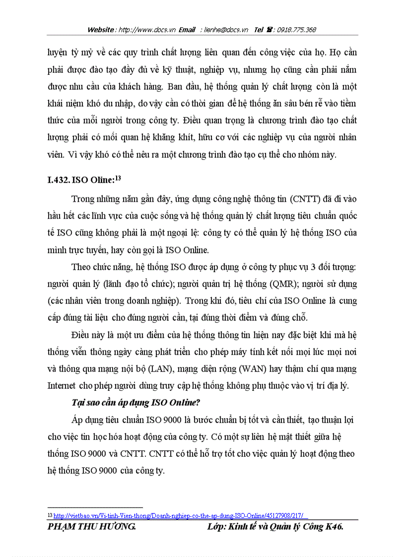 image for page Thực trạng việc áp dụng hệ thống quản lý chất lượng theo tiêu chuẩn iso 9001 2000 trong công ty giầy thượng đình