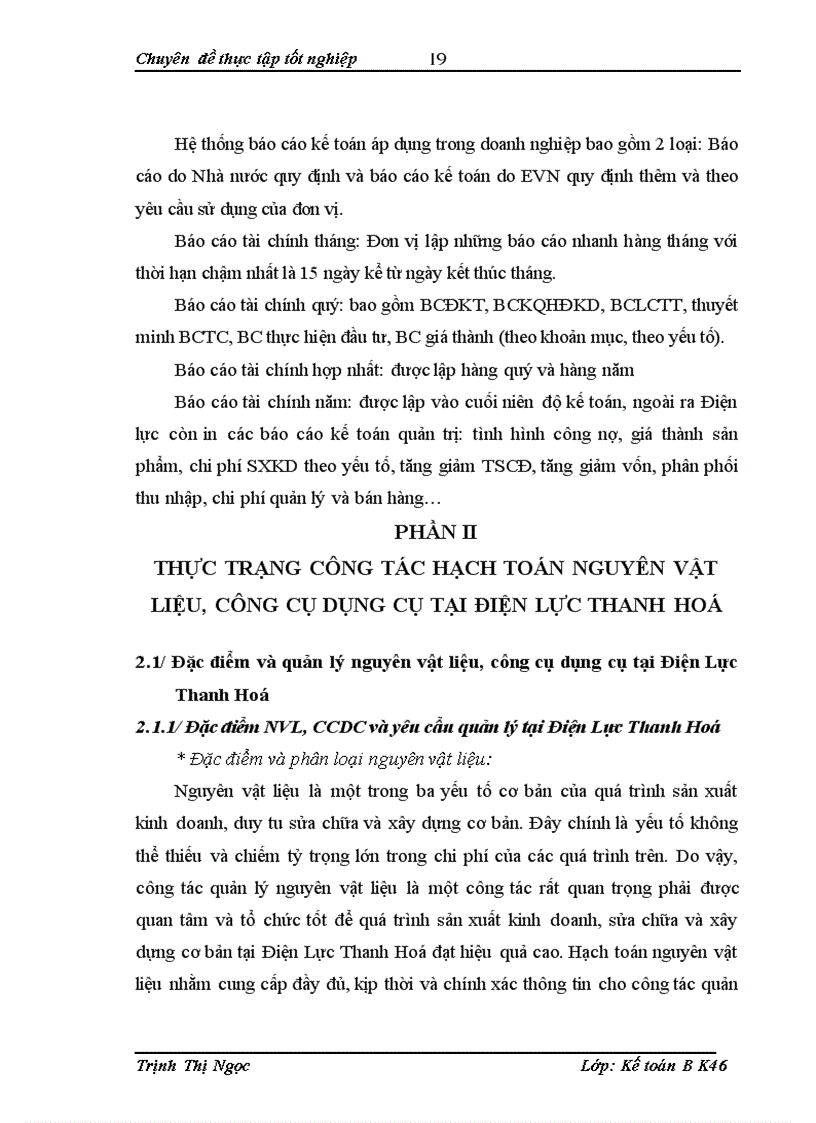 image for page Hoàn thiện công tác hạch toán nguyên vật liệu công cụ dụng cụ tại Điện Lực Thanh Hoá