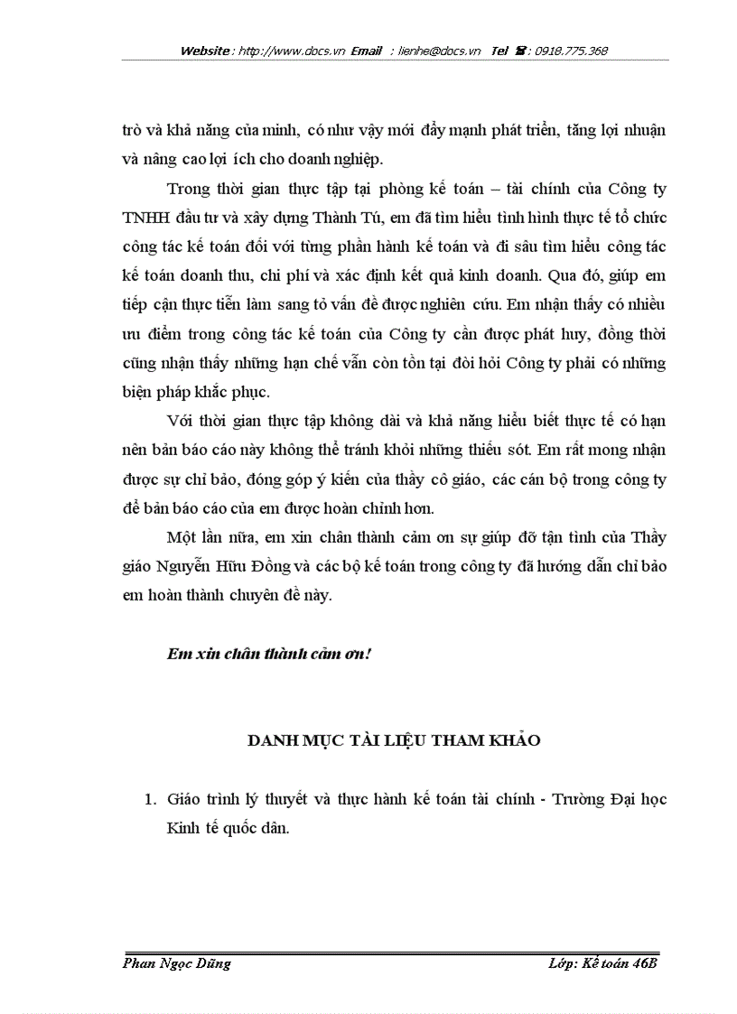 image for page Tổ chức công tác kế toán doanh thu chi phí và xác định kết quả kinh doanh tại công ty tnhh đầu tư và xây dựng thành tú