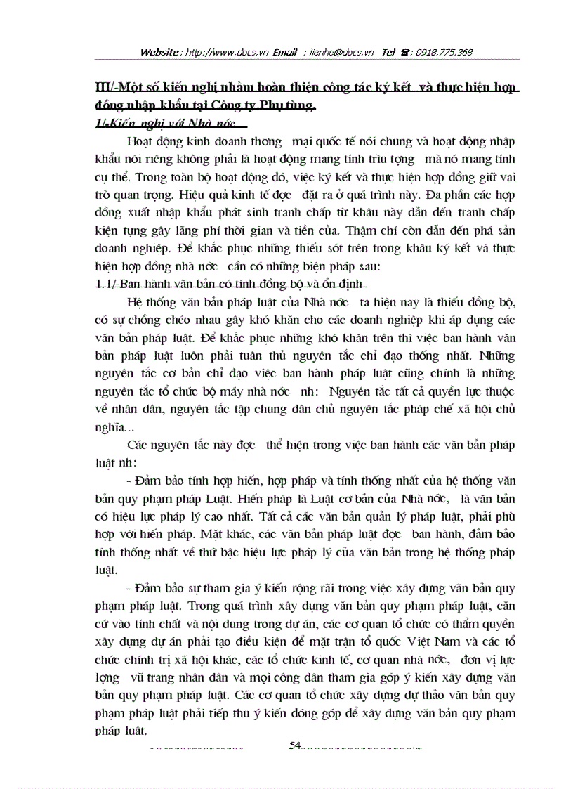 image for page Thực tiễn ký kết và thực hiện hợp đồng nhập khẩu tại Công ty Phụ tùng