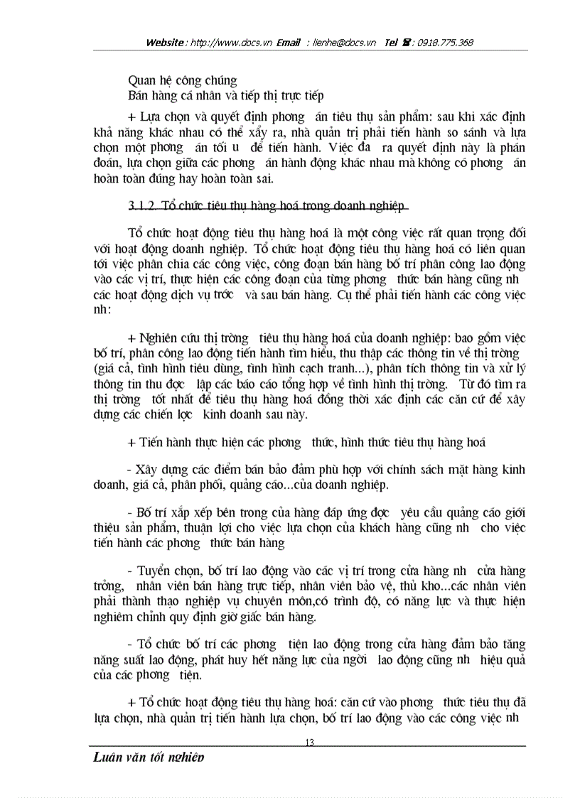 image for page Các biện pháp nhằm nâng cao chất lượng công tác quản trị tiêu thụ hàng hoá tại công ty sản xuất và dịch vụ cơ điện Hà nôị