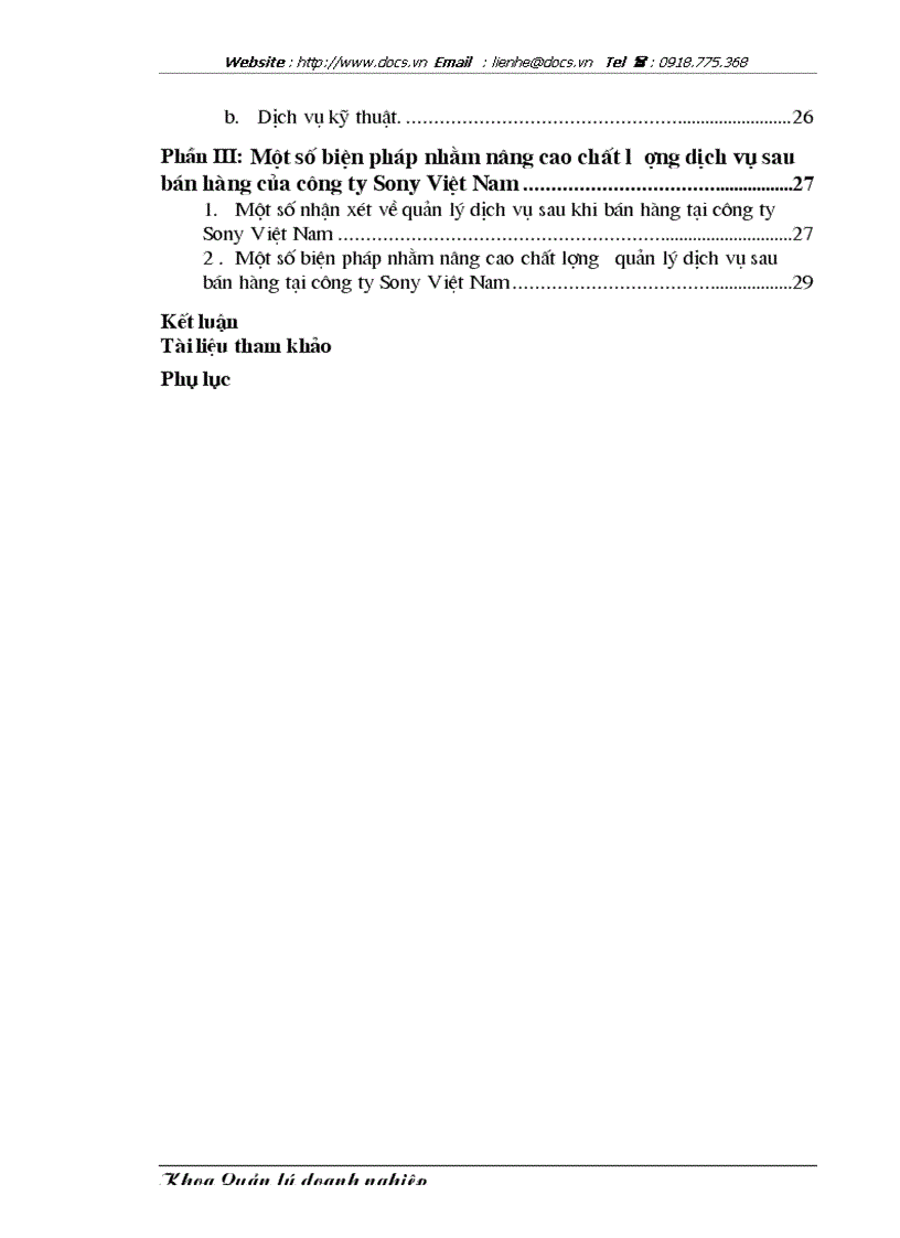 image for page Một số biện pháp nhằm nâng cao chất lượng dịch vụ sau bán hàng tại Công ty Sony Việt Nam