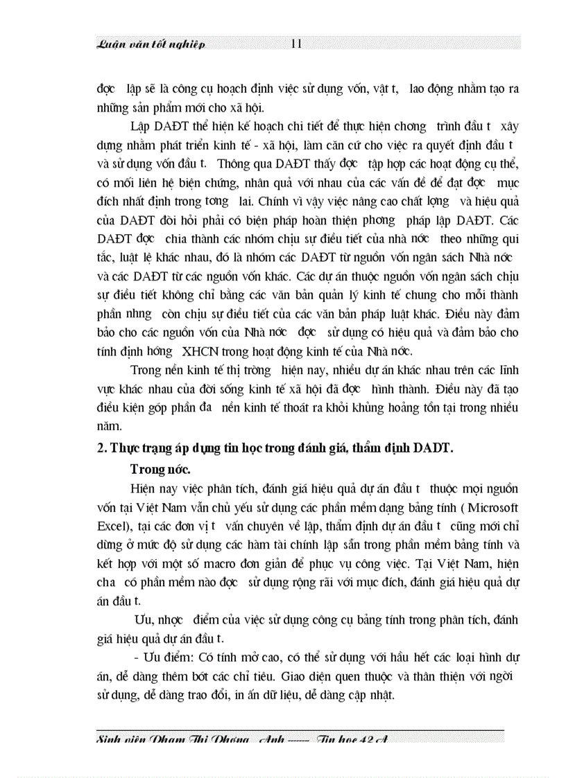 image for page Phân tích thiết kế chương trình đánh giá thẩm định dự án đầu tư