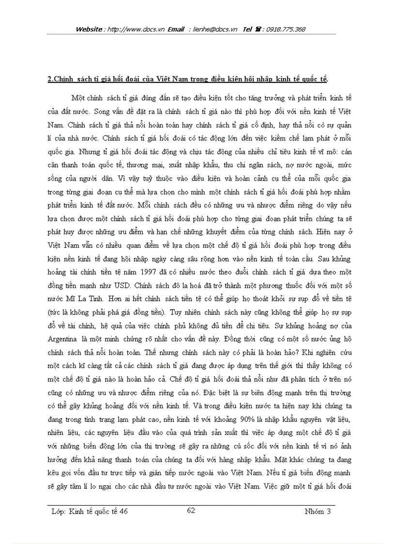 image for page Sự lựa chọn tỉ giá hối đoái của các nước và bài học cho Việt Nam