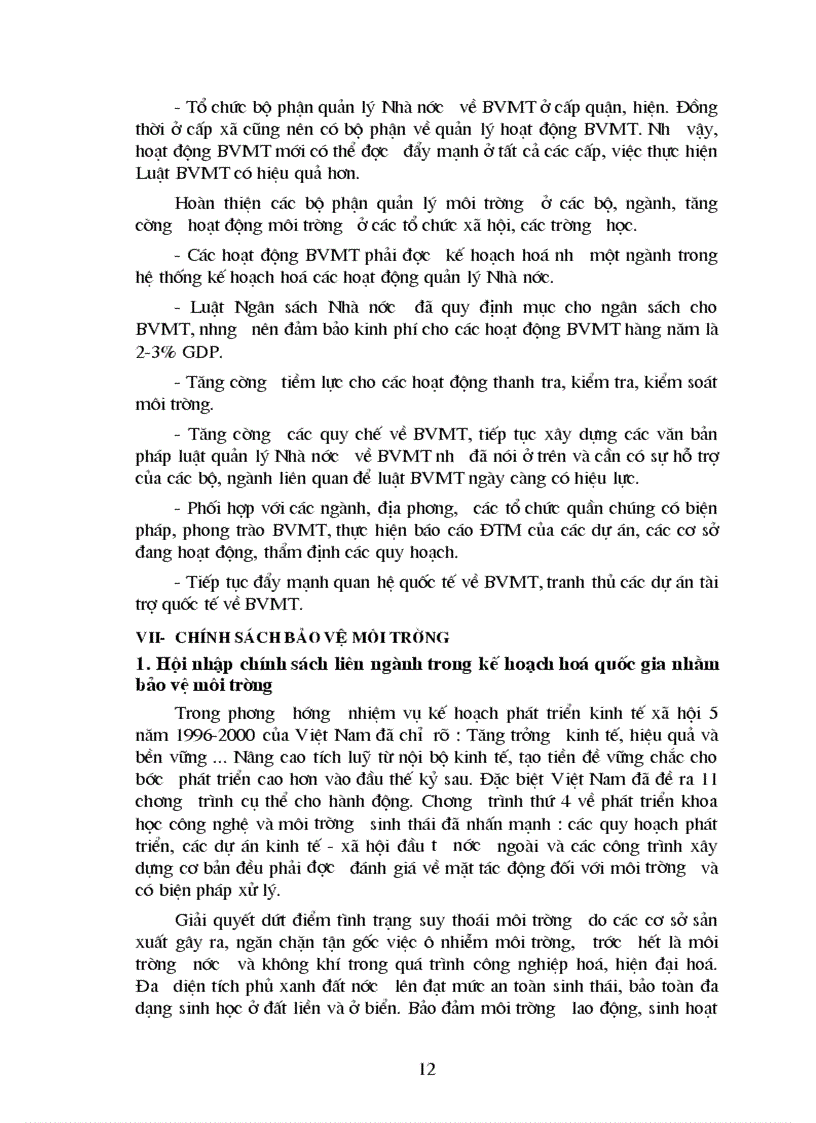 image for page Tác động môi trường các ngành sản xuất công nghiệp