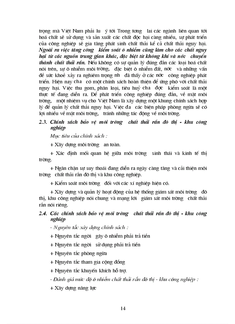 image for page Tác động môi trường các ngành sản xuất công nghiệp