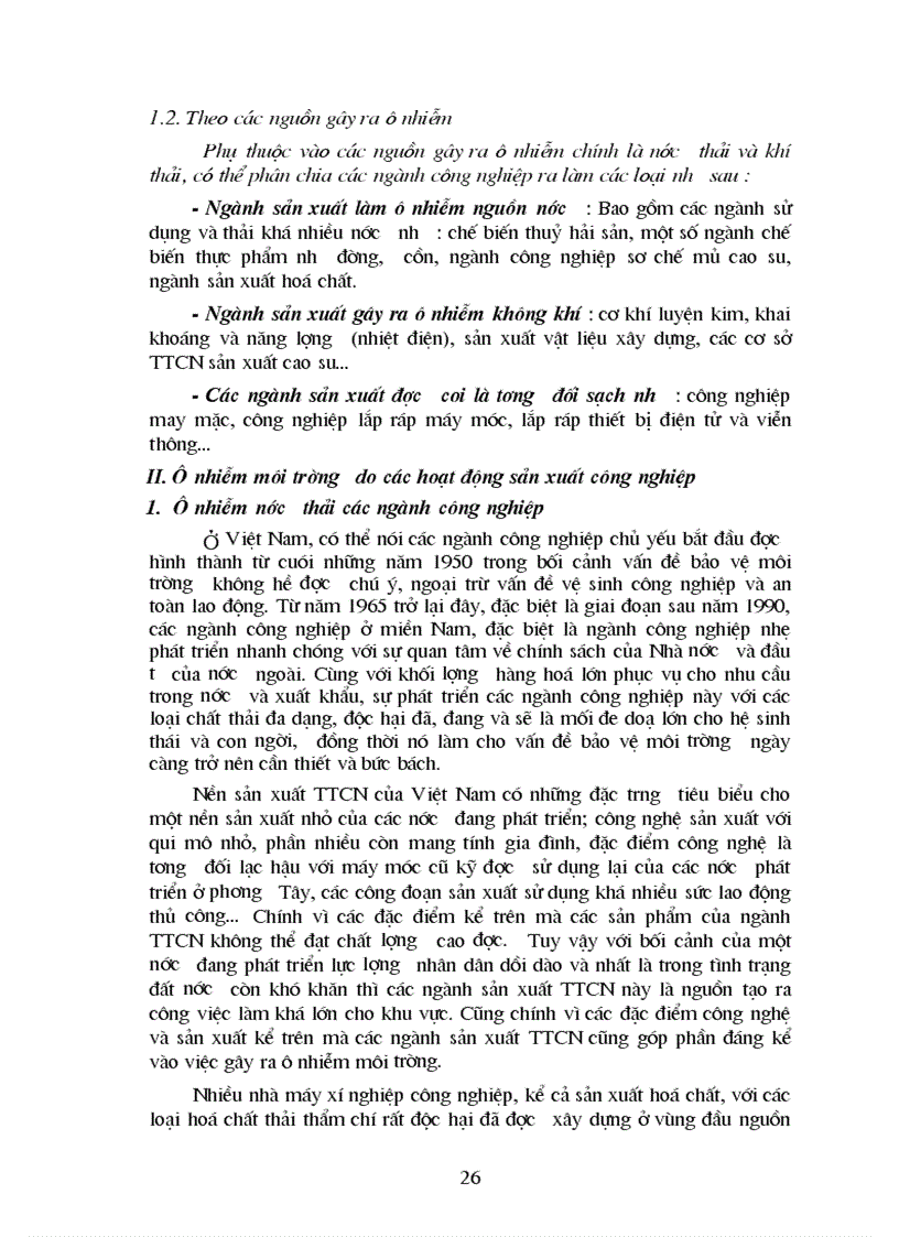 image for page Tác động môi trường các ngành sản xuất công nghiệp
