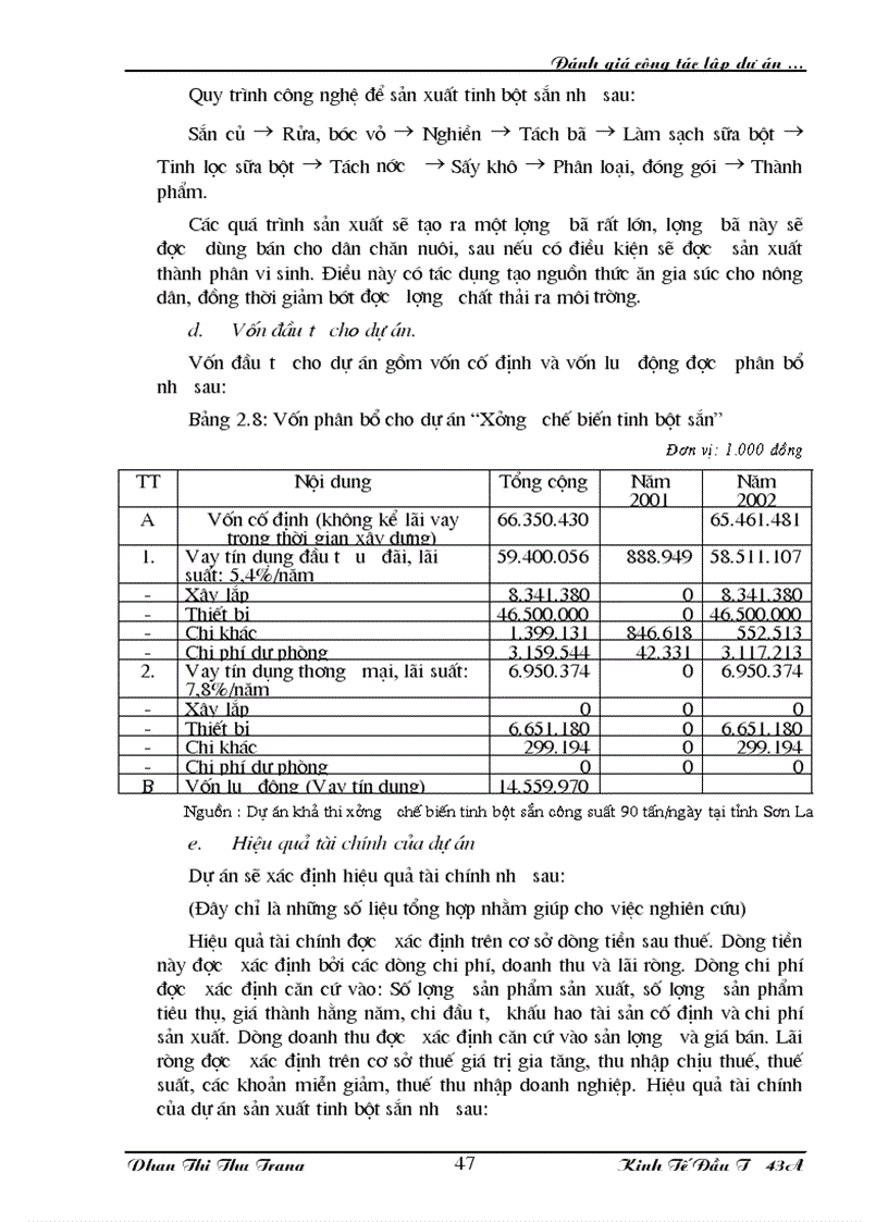 image for page Đánh giá công tác lập dự án xây dựng xưởng chế biến tinh bột sắn công suất 90 tấn ngày tại tổng công ty xây dựng nông nghiệp và ptnt