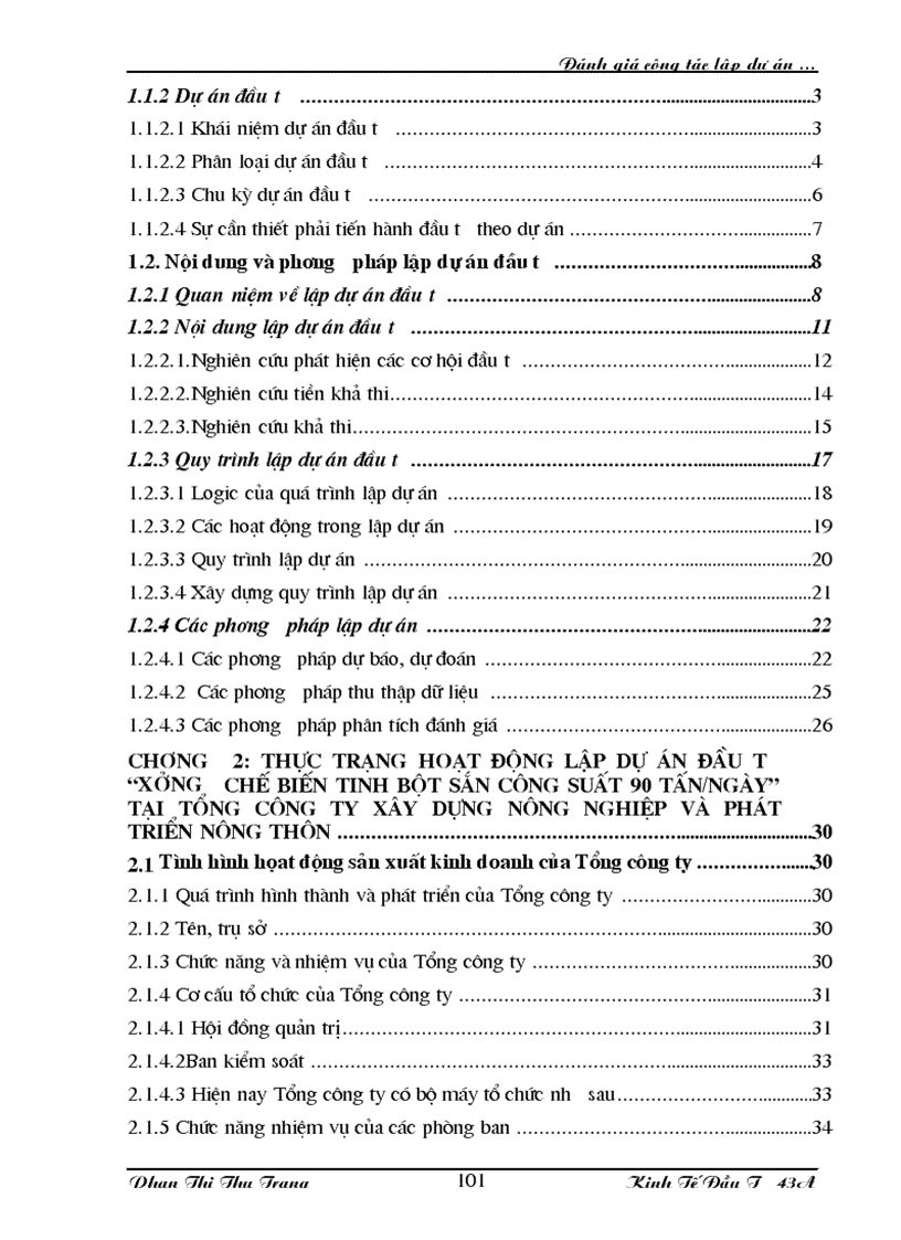 image for page Đánh giá công tác lập dự án xây dựng xưởng chế biến tinh bột sắn công suất 90 tấn ngày tại tổng công ty xây dựng nông nghiệp và ptnt