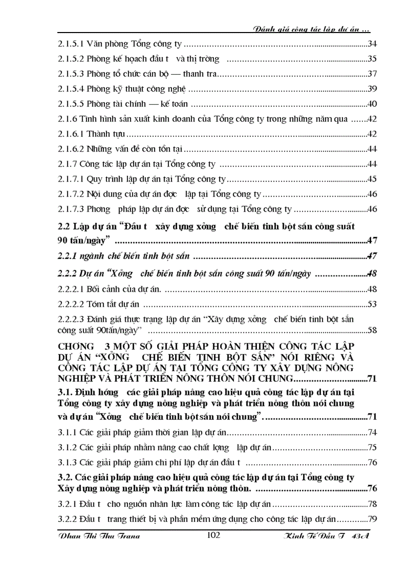 image for page Đánh giá công tác lập dự án xây dựng xưởng chế biến tinh bột sắn công suất 90 tấn ngày tại tổng công ty xây dựng nông nghiệp và ptnt