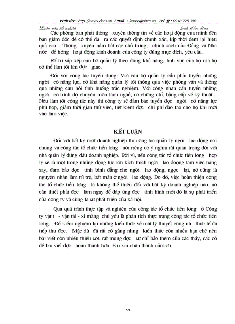 image for page Hoàn thiện công tác tổ chức tiền lương ở Công ty xây dựng công trình giao thông Việt Lào