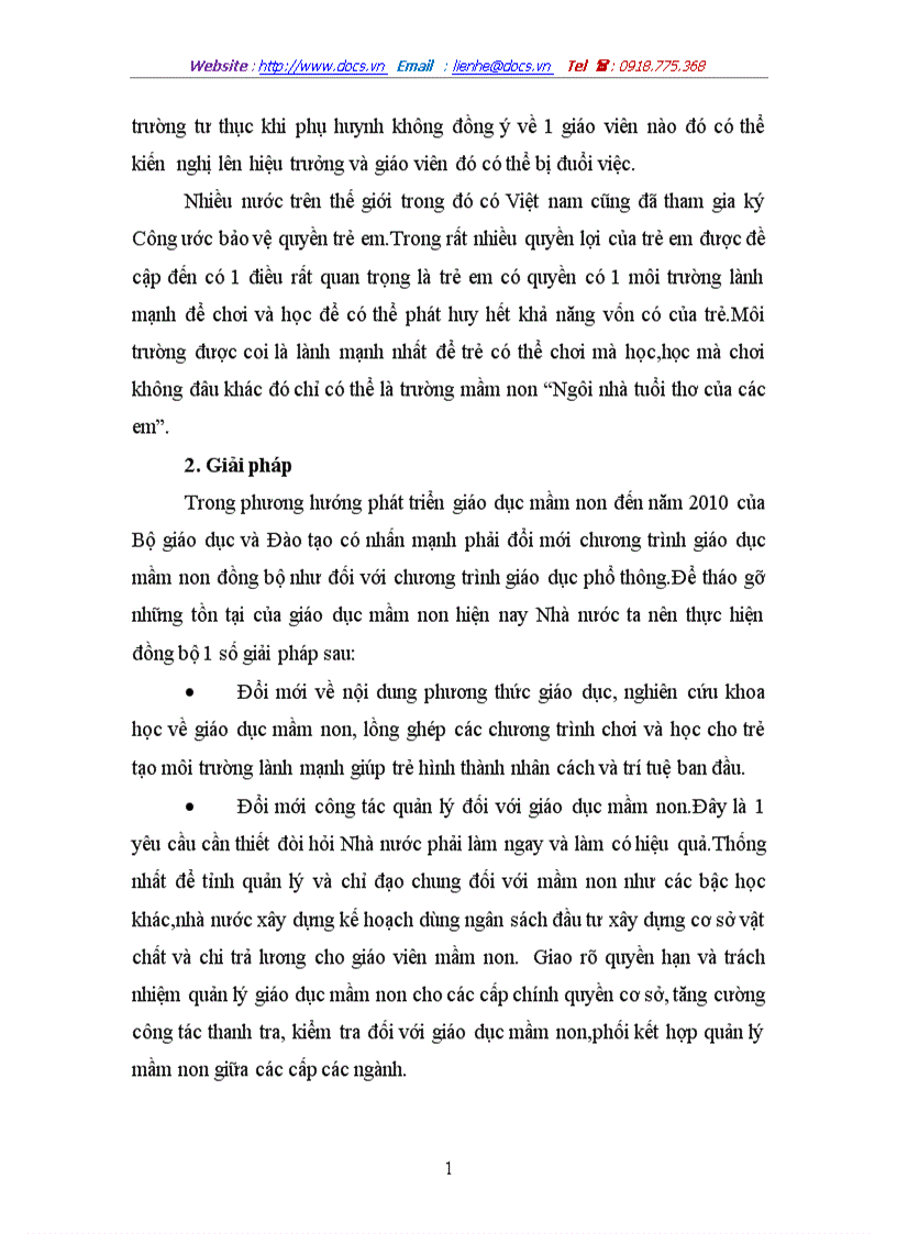 image for page Thực trạng và giải pháp về giáo dục mầm non ở nước ta hiện nay