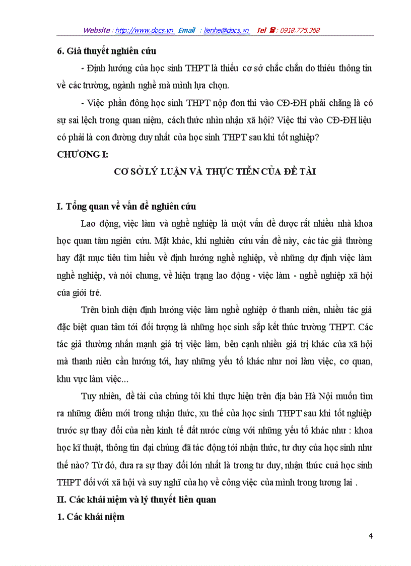image for page Định hướng nghề nghiệp của học sinh Trung học phổ thông Khảo sát một số trường trên địa bàn Hà Nội