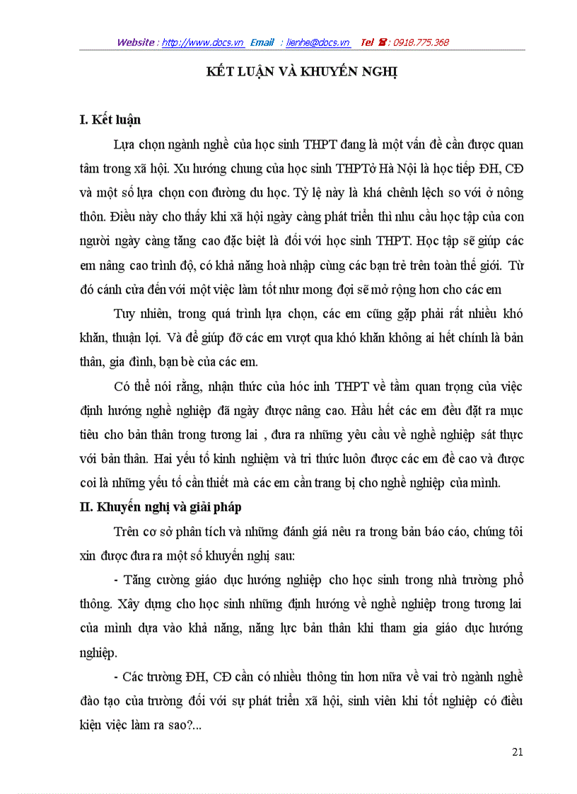 image for page Định hướng nghề nghiệp của học sinh Trung học phổ thông Khảo sát một số trường trên địa bàn Hà Nội