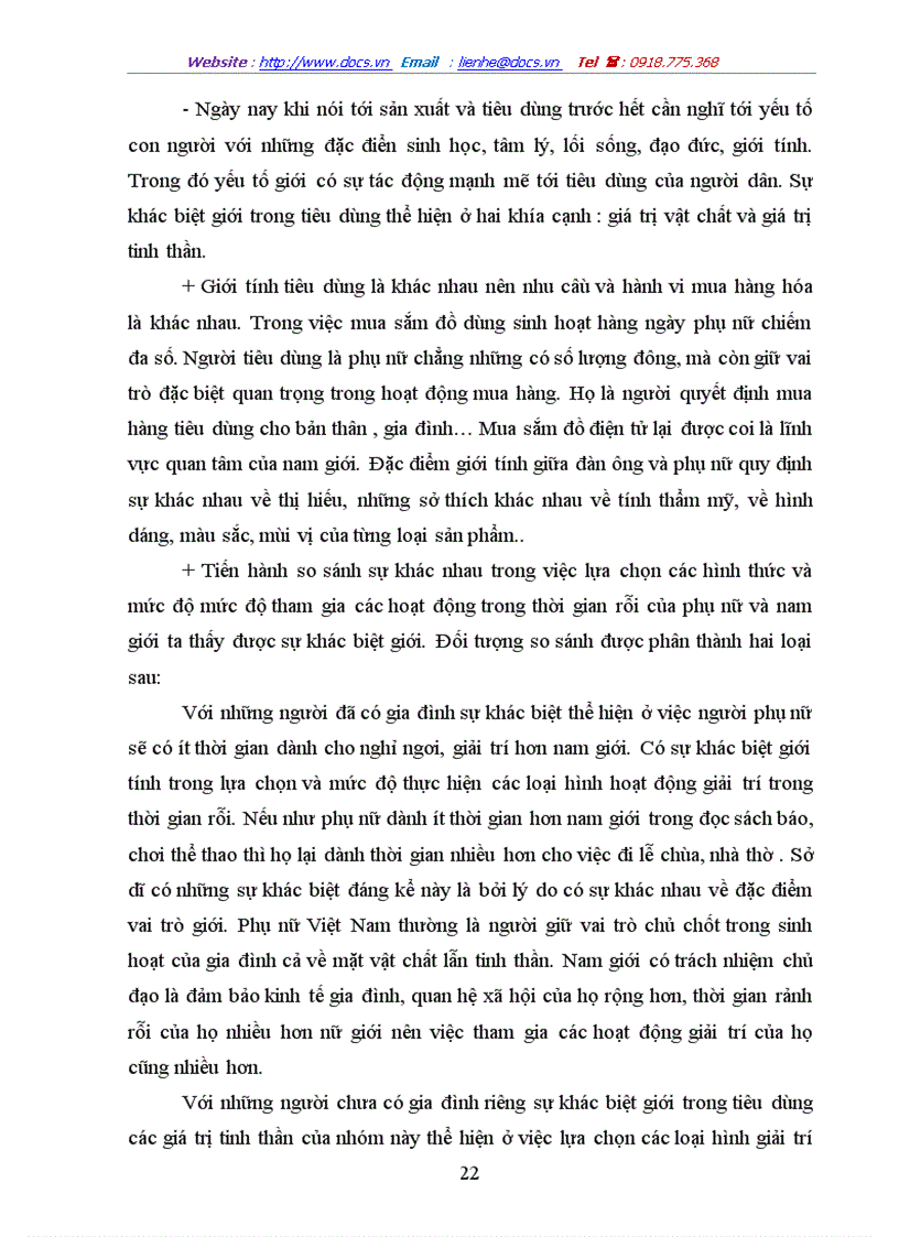 image for page Sự khác biệt giới trong tiêu dùng