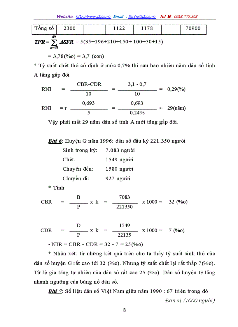 image for page Bài tập dân số