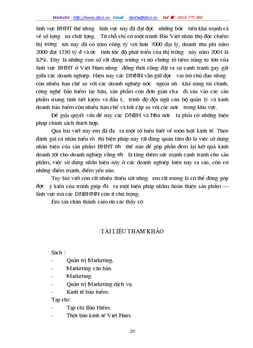 image for page Nhãn hiệu của sản phẩm Bảo hiểm nhân thọ