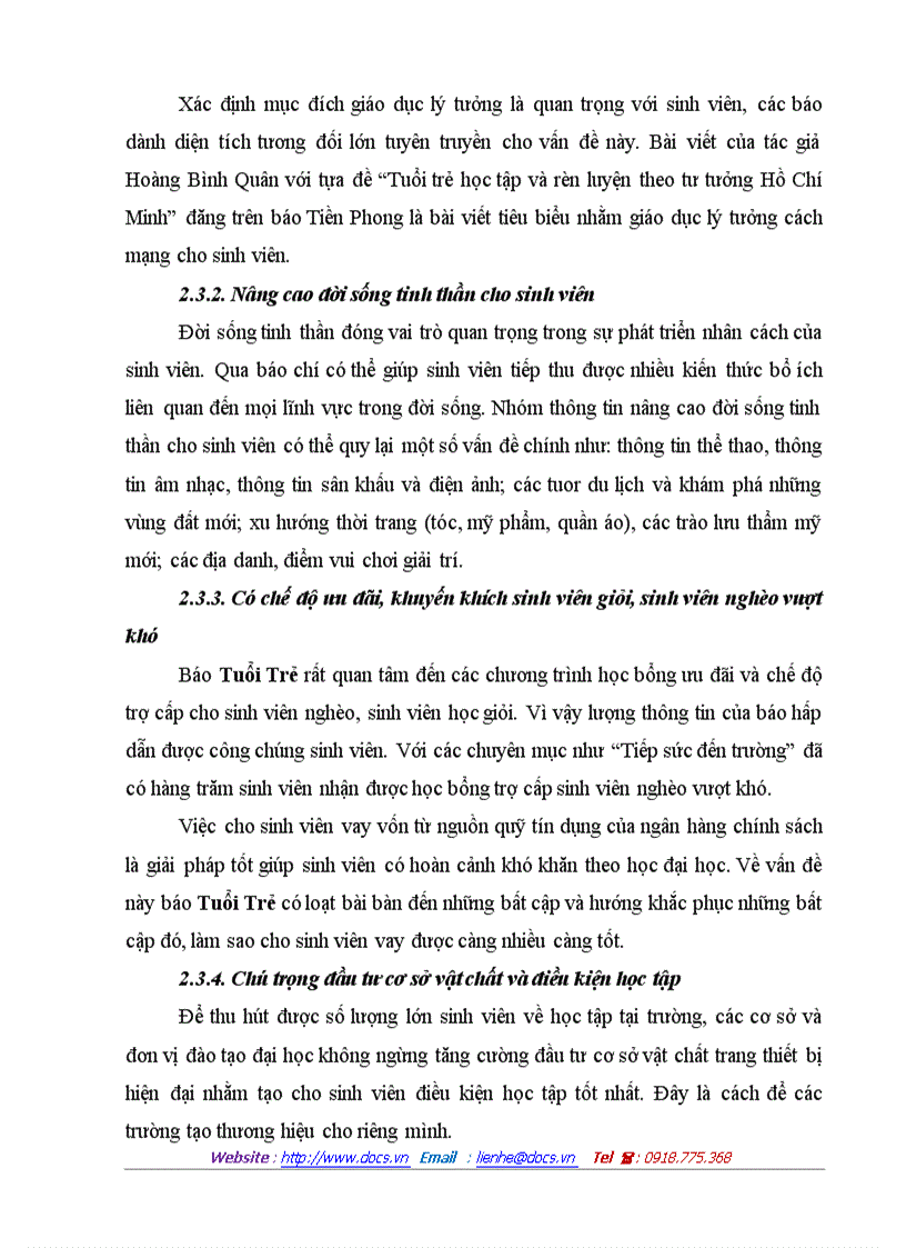 image for page Báo chí với quá trình hình thành nhân cách của học sinh sinh viên