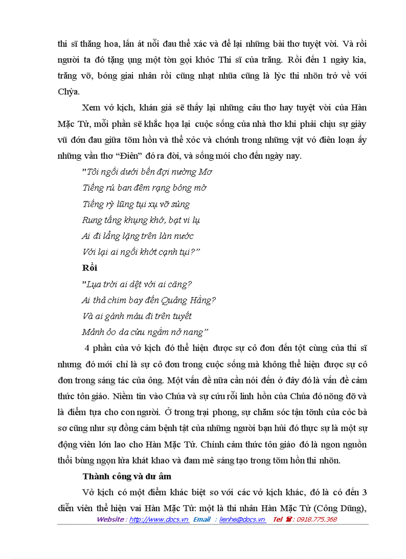 image for page Phê bình vở kịch 100 phút cuối cùng của Hàn Mặc Tử