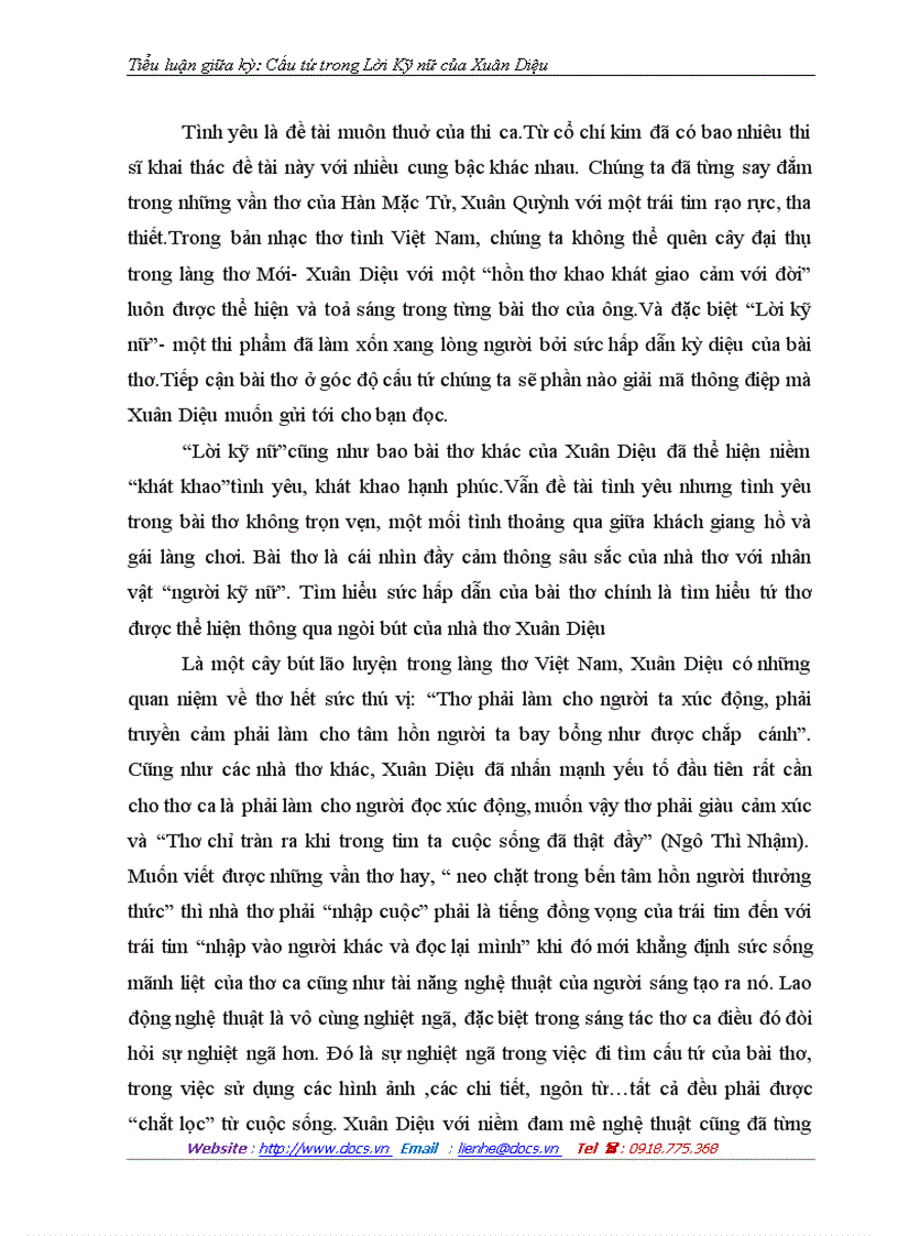 image for page Cấu tứ trong lời kỹ nữ của xuân diệu