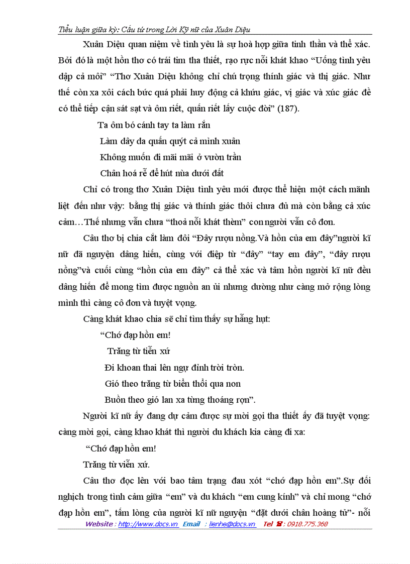 image for page Cấu tứ trong lời kỹ nữ của xuân diệu