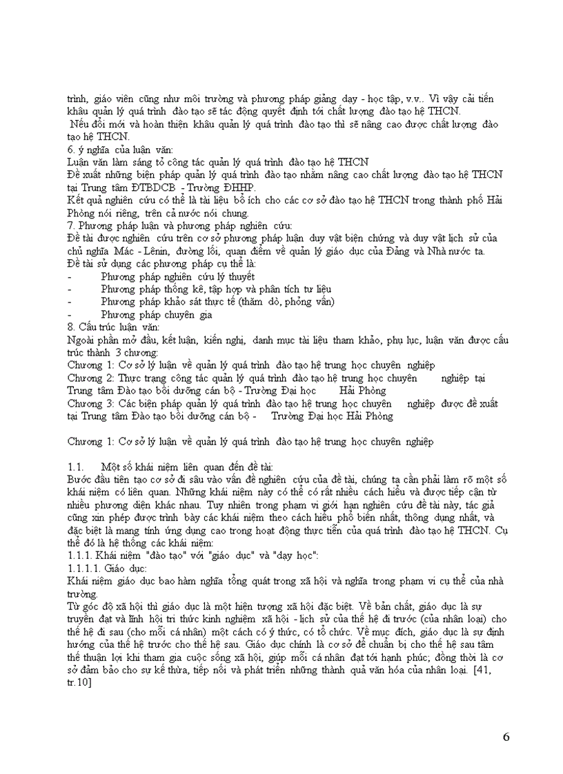 image for page Các biện pháp quản lý quá trình đào tạo hệ trung học chuyên nghiệp tại Trung tâm Đào tạo bồi dưỡng cán bộ thuộc Trường Đại học Hải Phòng