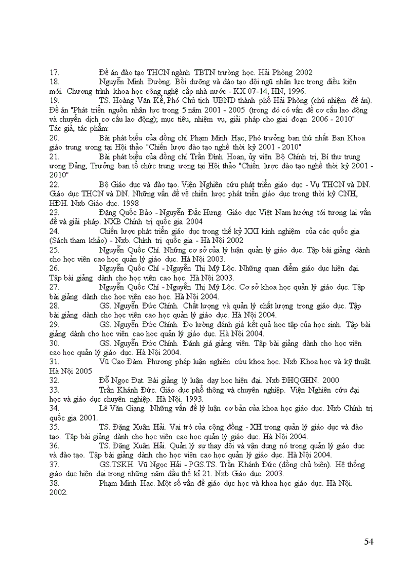 image for page Các biện pháp quản lý quá trình đào tạo hệ trung học chuyên nghiệp tại Trung tâm Đào tạo bồi dưỡng cán bộ thuộc Trường Đại học Hải Phòng