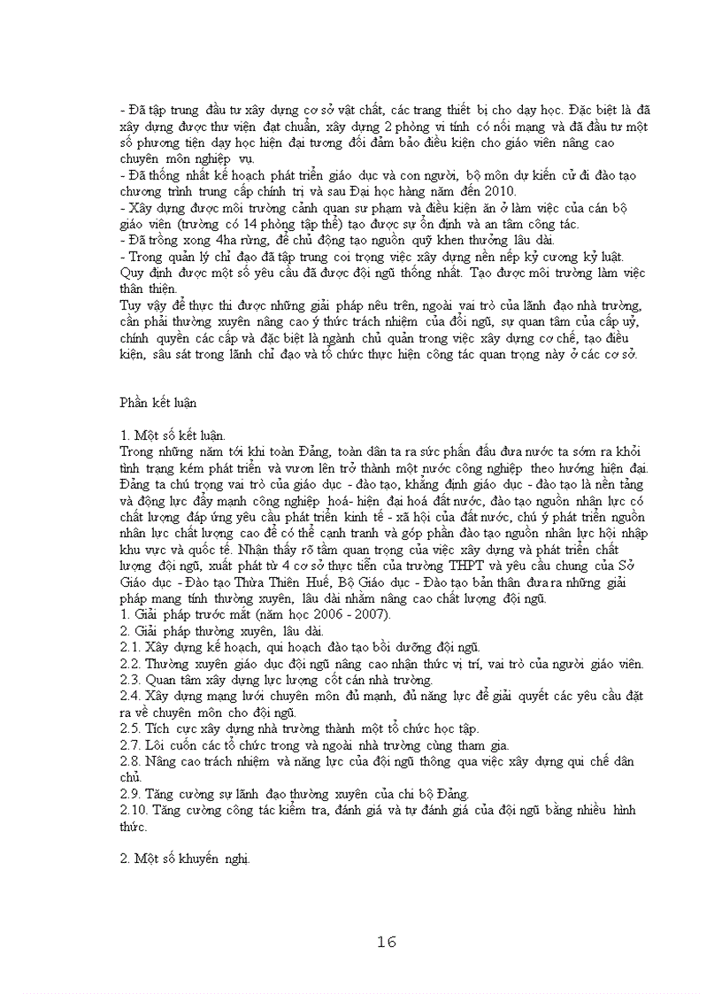 image for page Một số giải pháp nhằm góp phần nâng cao chất lượng đội ngũ giáo viên ở Trường THPT Phú Lộc giai đoạn 2005 2010