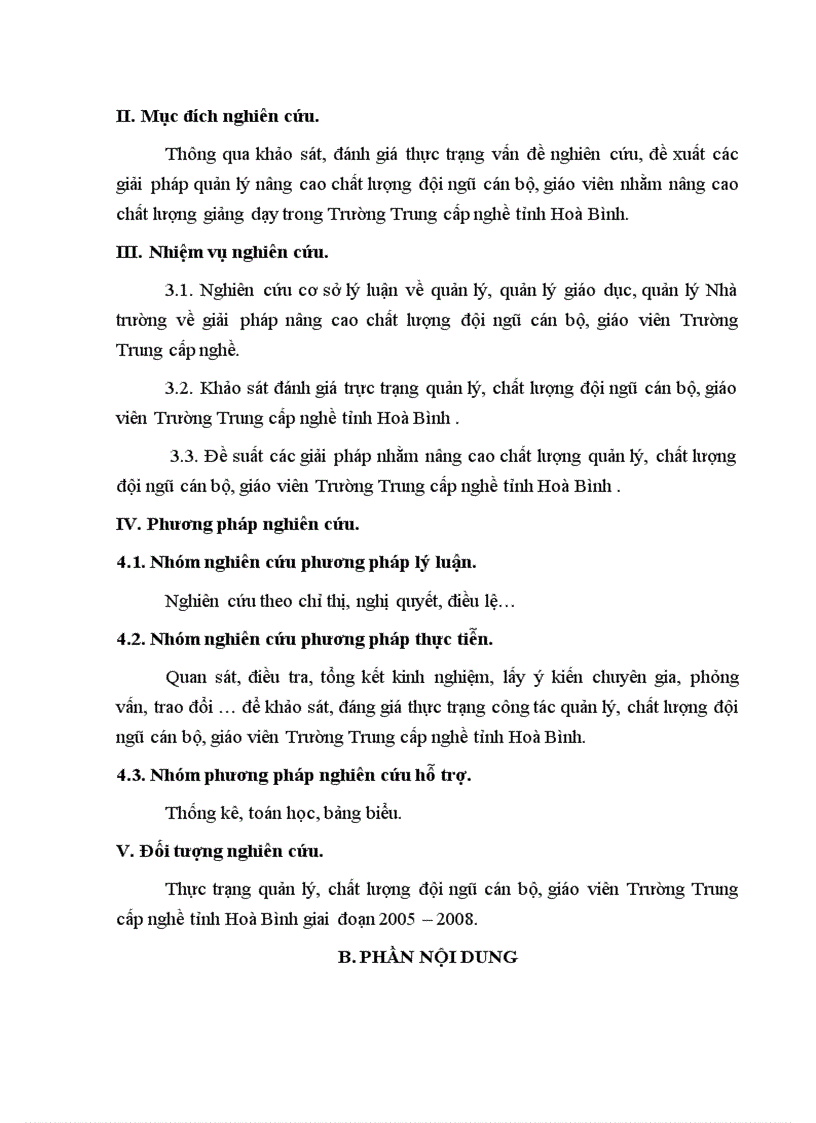 image for page Thực trạng và giải pháp quản lý nâng cao chất lượng đội ngũ cán bộ giáo viên Trường Trung cấp nghề tỉnh Hoà Bình trong thời kỳ đẩy mạnh Công nghiệp