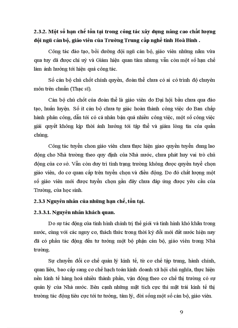 image for page Thực trạng và giải pháp quản lý nâng cao chất lượng đội ngũ cán bộ giáo viên Trường Trung cấp nghề tỉnh Hoà Bình trong thời kỳ đẩy mạnh Công nghiệp