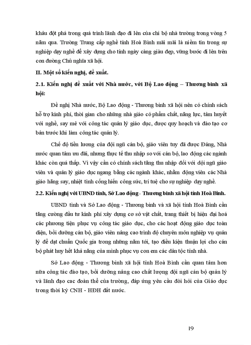 image for page Thực trạng và giải pháp quản lý nâng cao chất lượng đội ngũ cán bộ giáo viên Trường Trung cấp nghề tỉnh Hoà Bình trong thời kỳ đẩy mạnh Công nghiệp