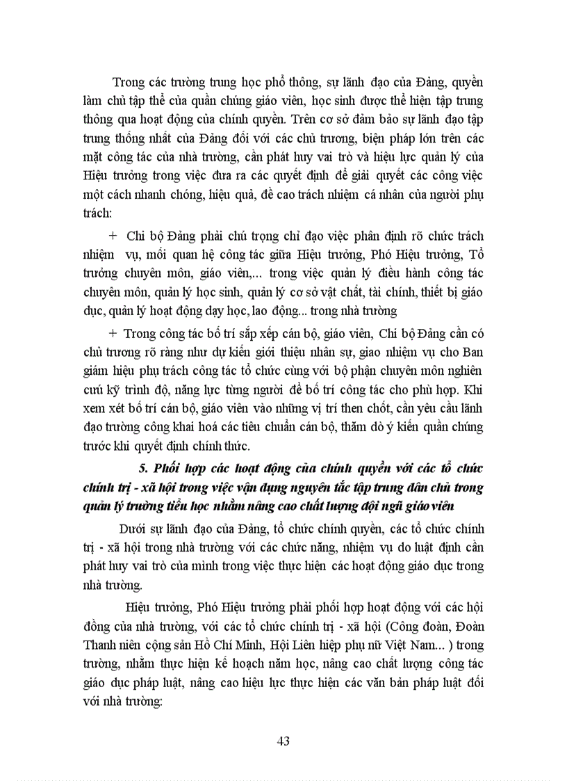 image for page Vận dụng nguyên tắc tập trung dân chủ trong quản lý trường tiểu học nhằm nâng cao chất lượng đội ngũ giáo viên
