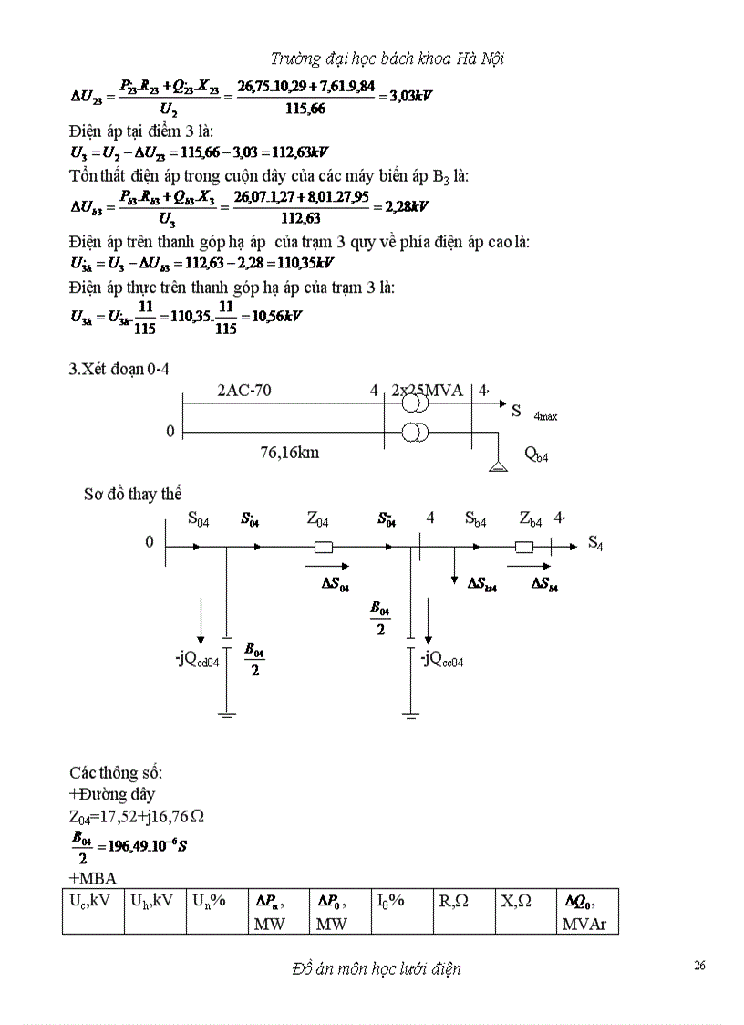 image for page Đồ án môn học lưới điện