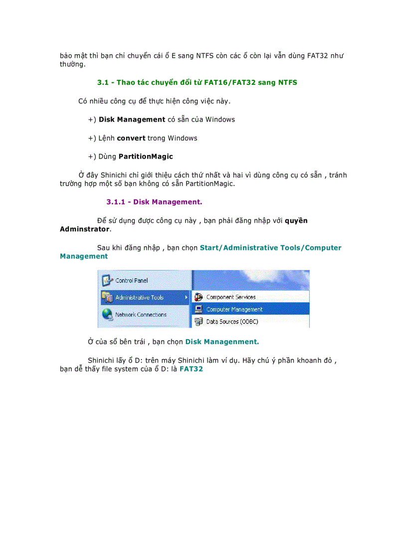 image for page Hướng dẫn sử dụng ntfs để bảo mật trong windows xp