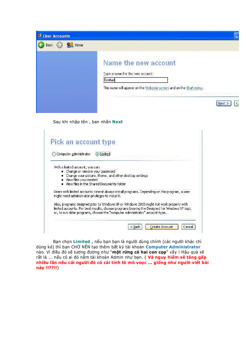 image for page Hướng dẫn sử dụng ntfs để bảo mật trong windows xp