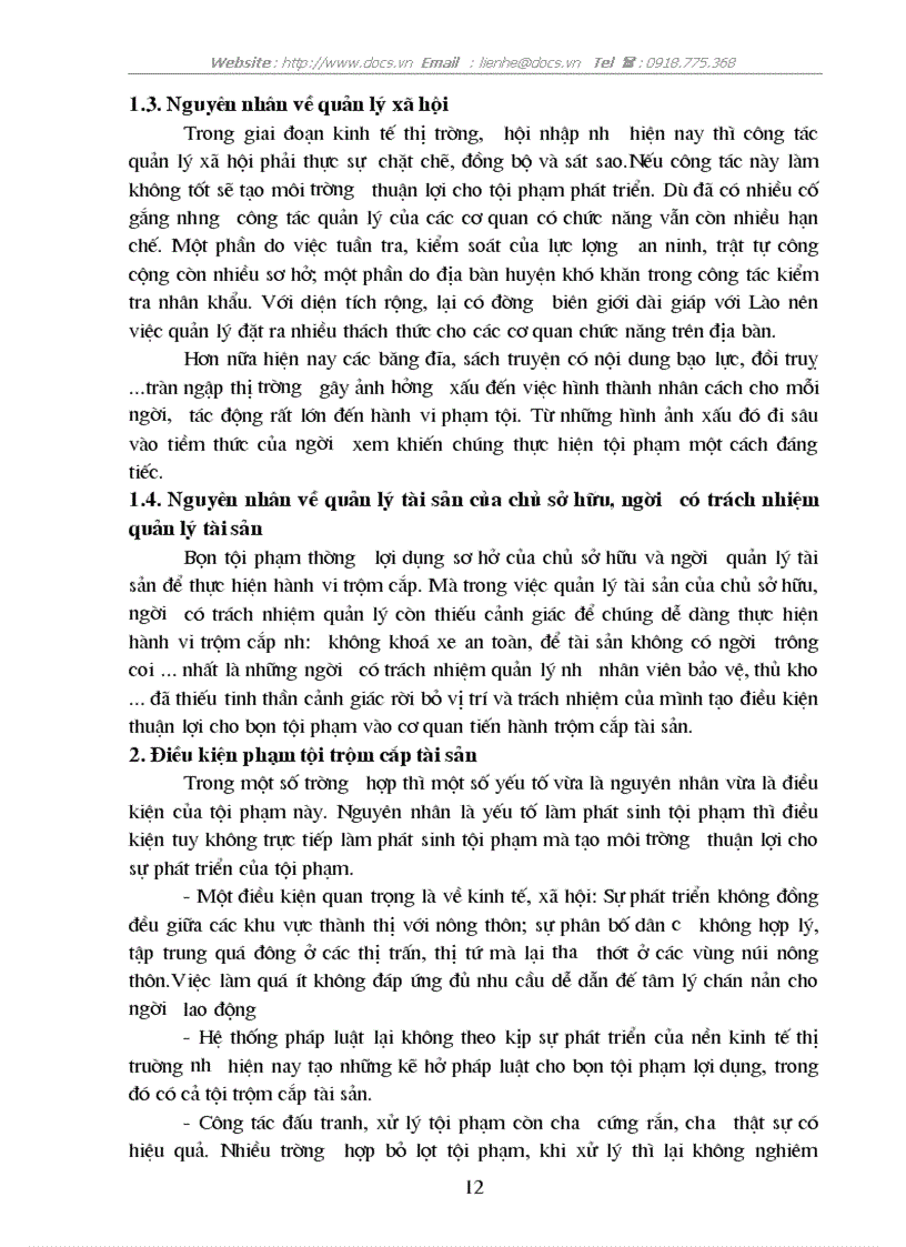image for page Thực trạng nguyên nhân và các biện pháp phòng chống tội trộm cắp tài sản ở địa phương