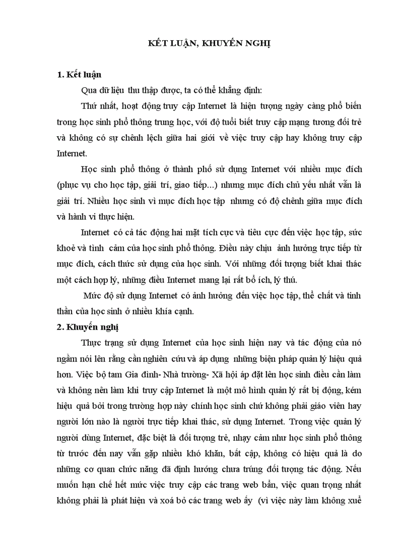 image for page Tác động của việc sử dụng Internet tới hoạt động học tập học sinh phổ thông ở thành phố Khảo sát trên địa bàn phường Nhân Chính quận Thanh Xuân
