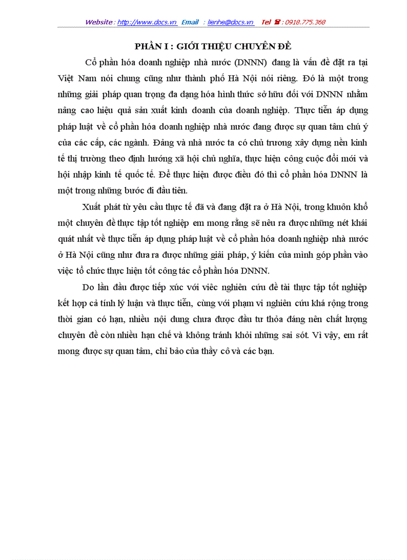 image for page Thực tiễn áp dụng pháp luật về cổ phần hóa DNNN tại thành phố Hà Nội