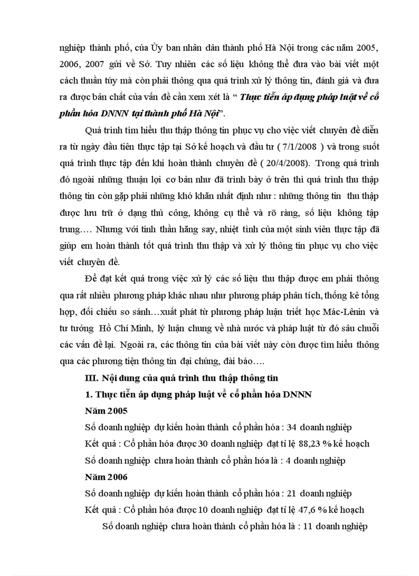 image for page Thực tiễn áp dụng pháp luật về cổ phần hóa DNNN tại thành phố Hà Nội