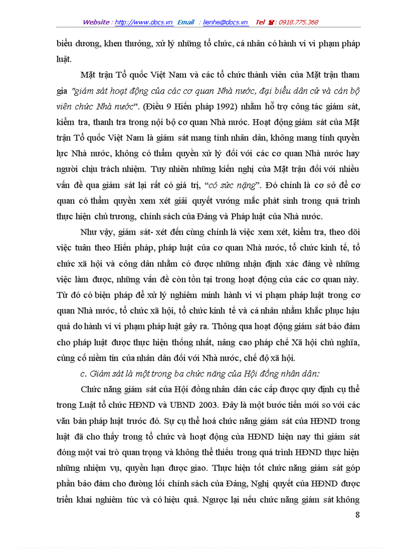 image for page Hoạt động giám sát của Hội đồng nhân dân các cấp Thực trạng và phương hướng hoàn thiện