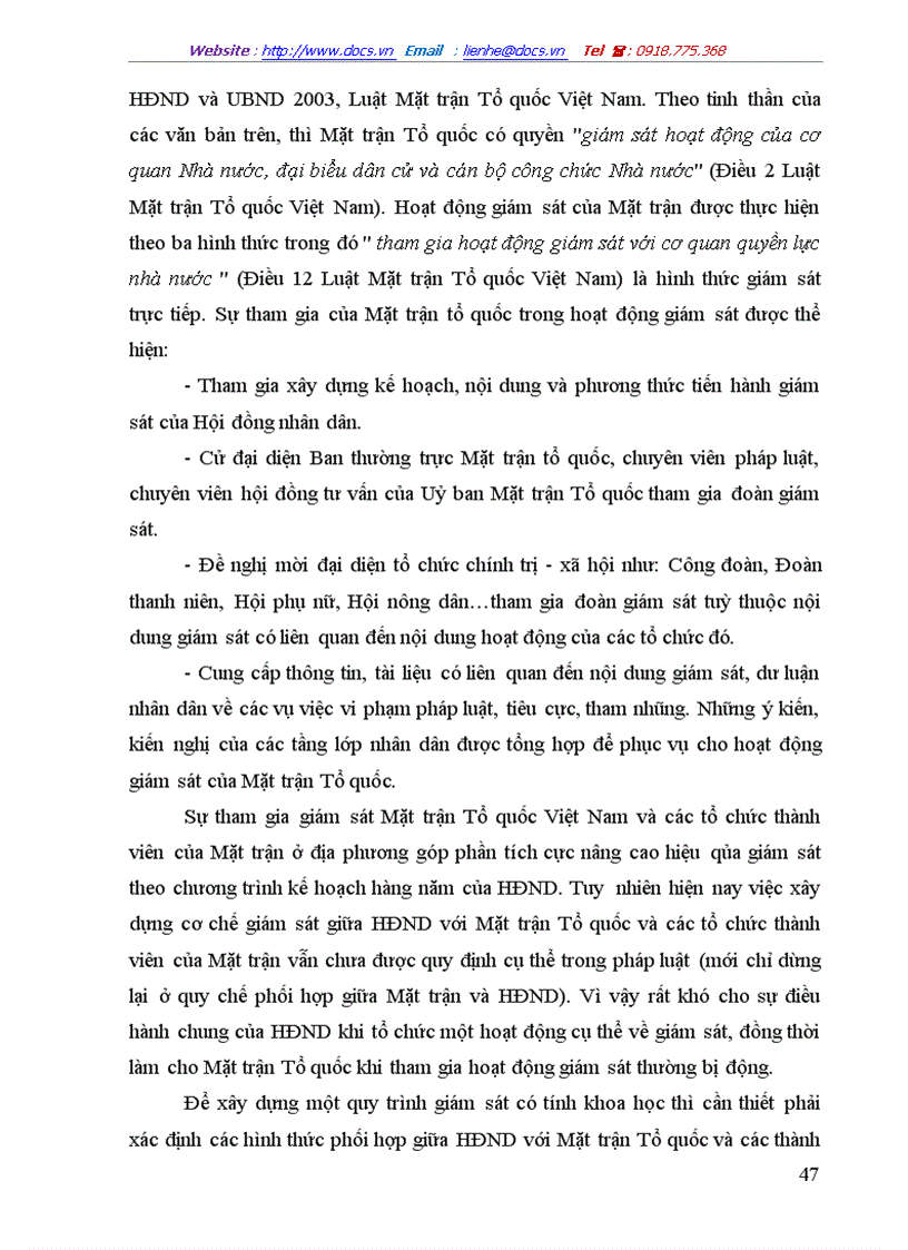 image for page Hoạt động giám sát của Hội đồng nhân dân các cấp Thực trạng và phương hướng hoàn thiện